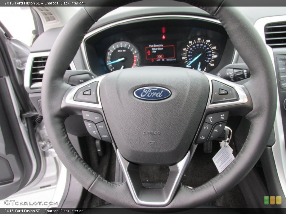 Charcoal Black Interior Steering Wheel for the 2015 Ford Fusion SE #100412402