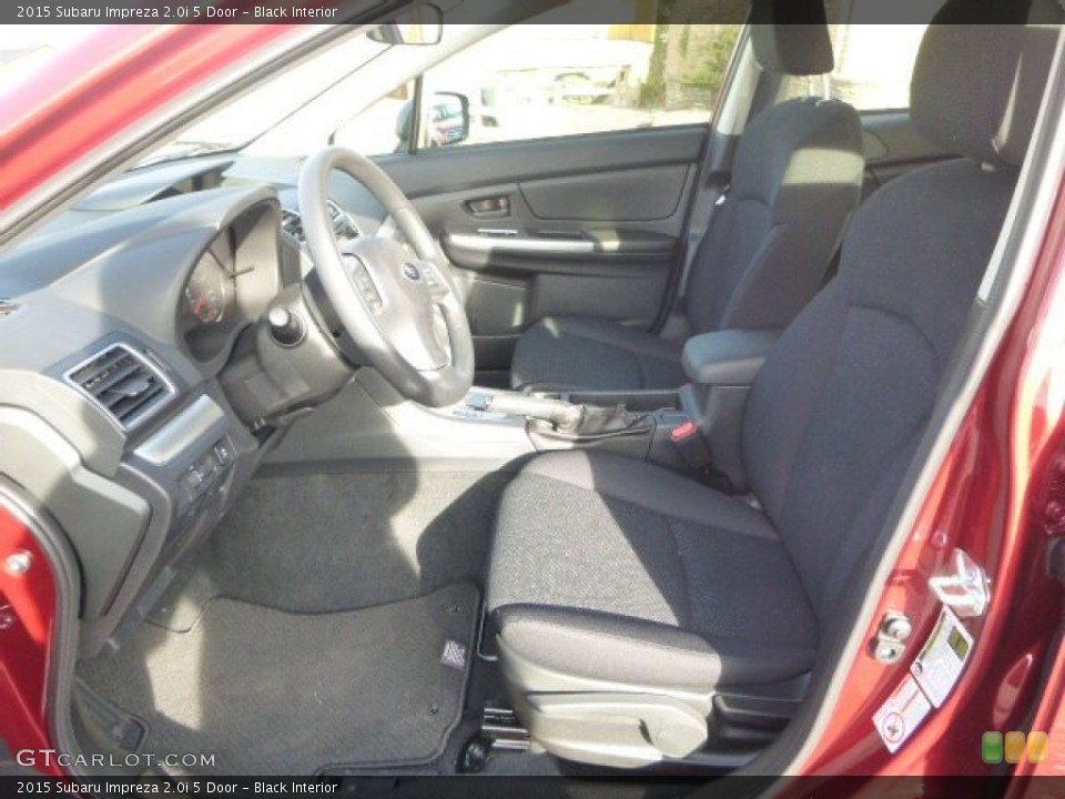 Black Interior Front Seat for the 2015 Subaru Impreza 2.0i 5 Door #100434104