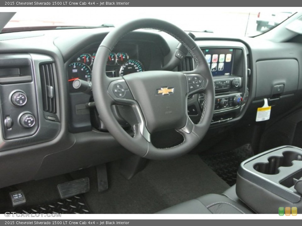 Jet Black Interior Dashboard for the 2015 Chevrolet Silverado 1500 LT Crew Cab 4x4 #100441988