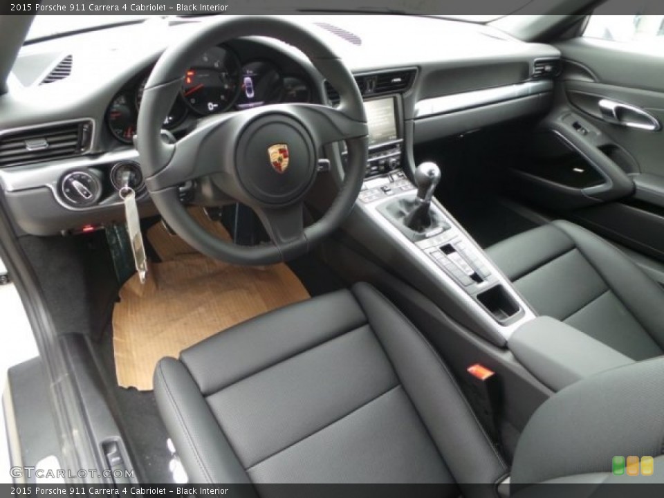Black Interior Prime Interior for the 2015 Porsche 911 Carrera 4 Cabriolet #100456838