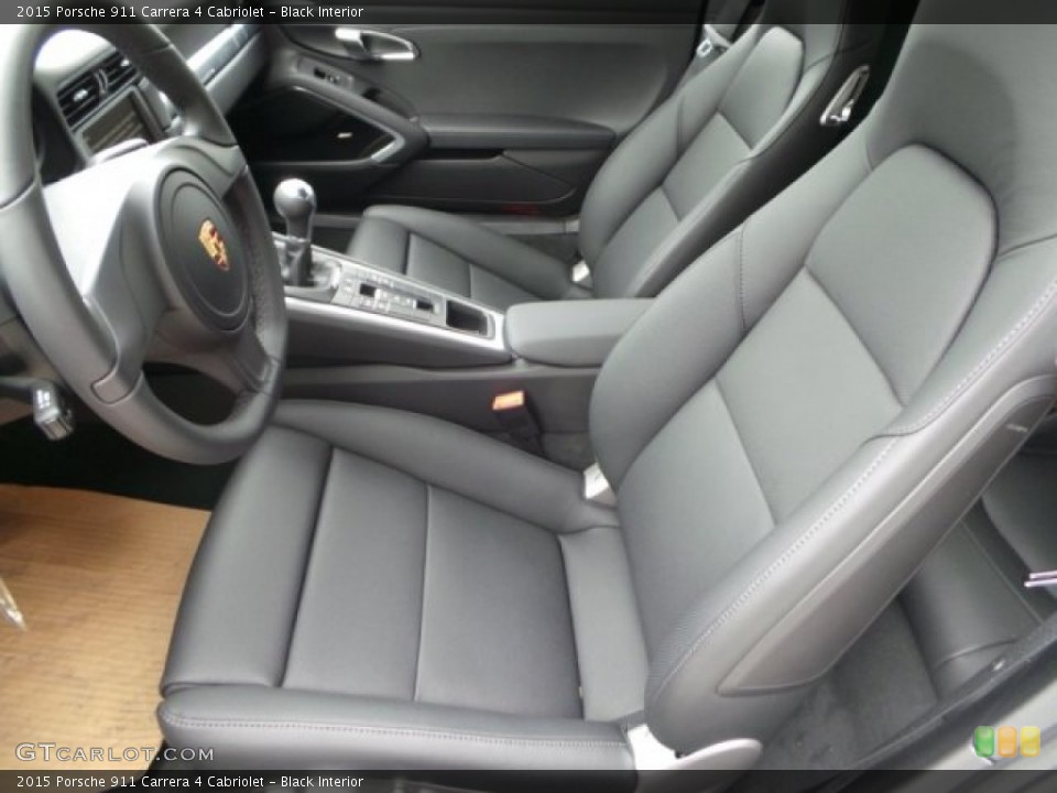 Black Interior Front Seat for the 2015 Porsche 911 Carrera 4 Cabriolet #100456850