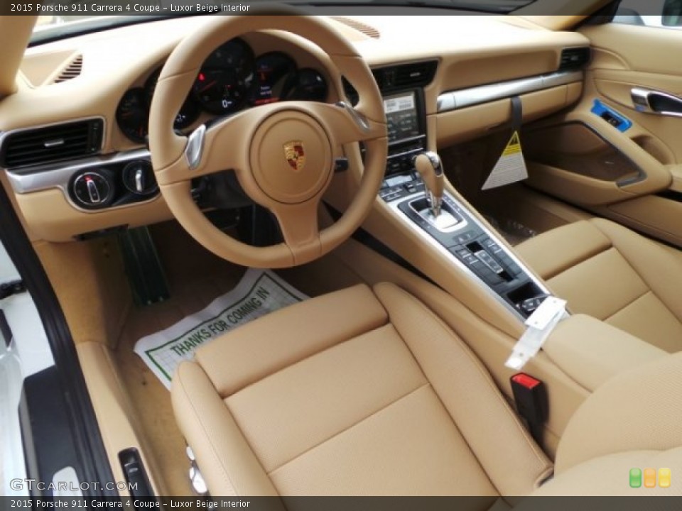 Luxor Beige Interior Prime Interior for the 2015 Porsche 911 Carrera 4 Coupe #100457111