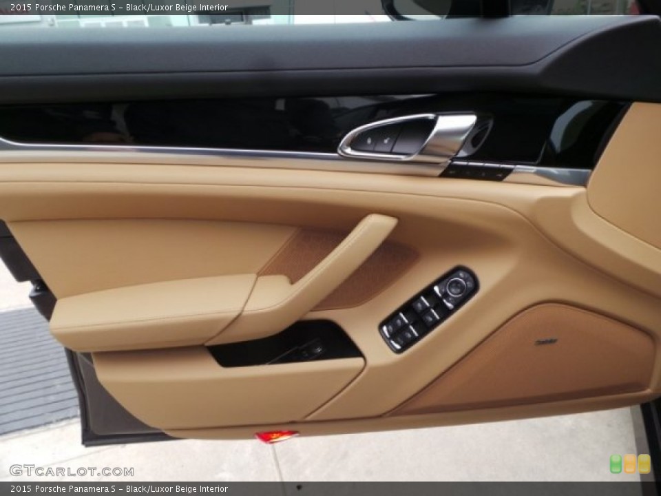 Black/Luxor Beige Interior Door Panel for the 2015 Porsche Panamera S #100458188