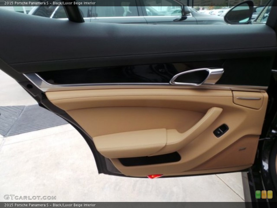 Black/Luxor Beige Interior Door Panel for the 2015 Porsche Panamera S #100458313