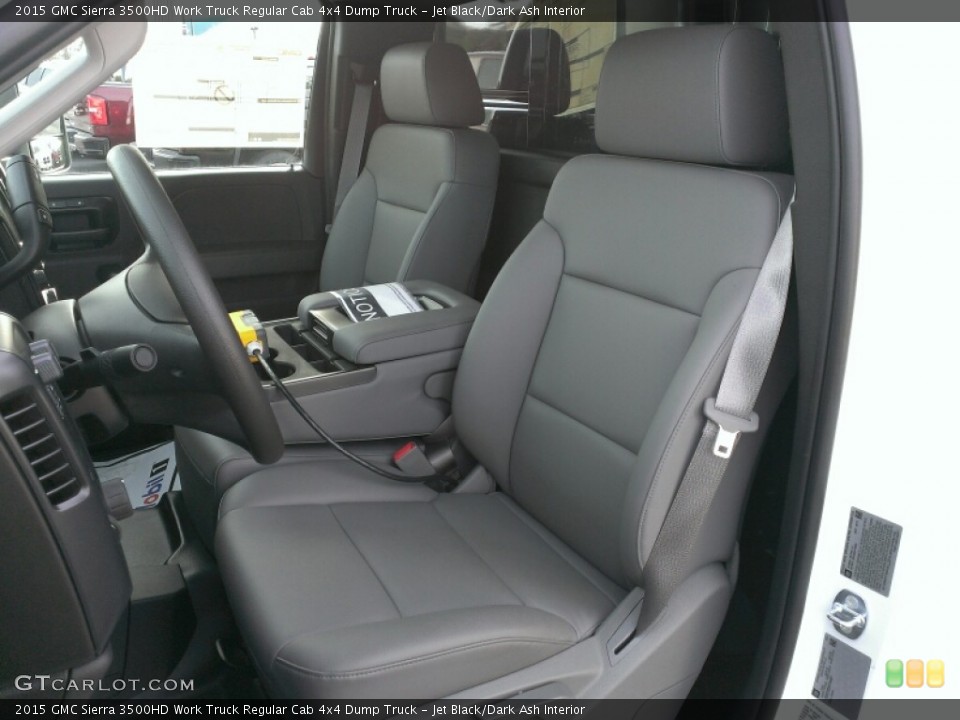 Jet Black/Dark Ash Interior Front Seat for the 2015 GMC Sierra 3500HD Work Truck Regular Cab 4x4 Dump Truck #100460237