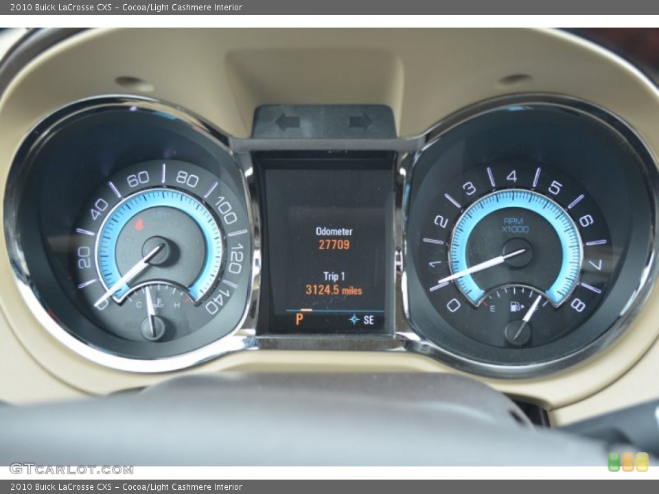 Cocoa/Light Cashmere Interior Gauges for the 2010 Buick LaCrosse CXS #100491621