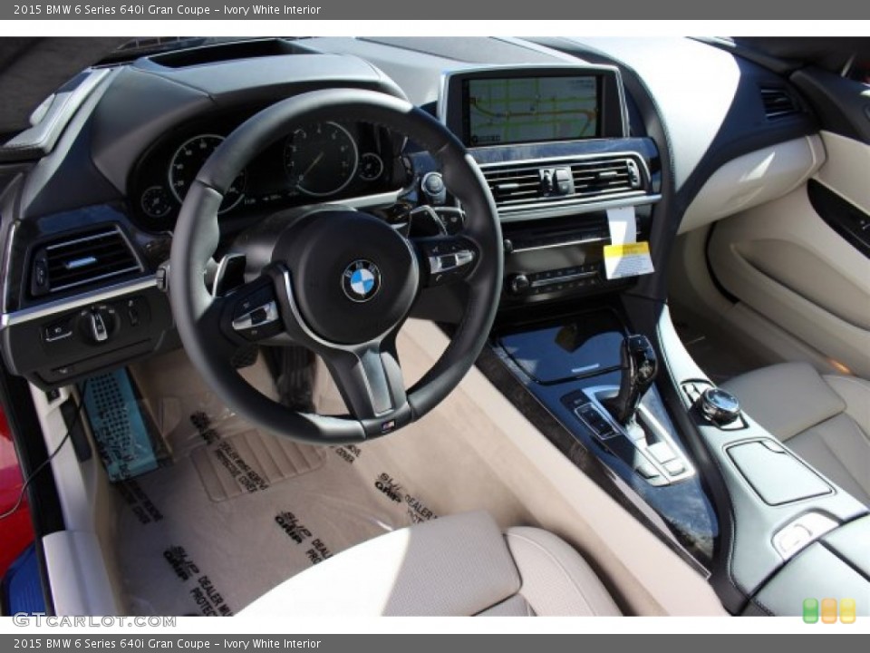 Ivory White Interior Photo for the 2015 BMW 6 Series 640i Gran Coupe #100491927
