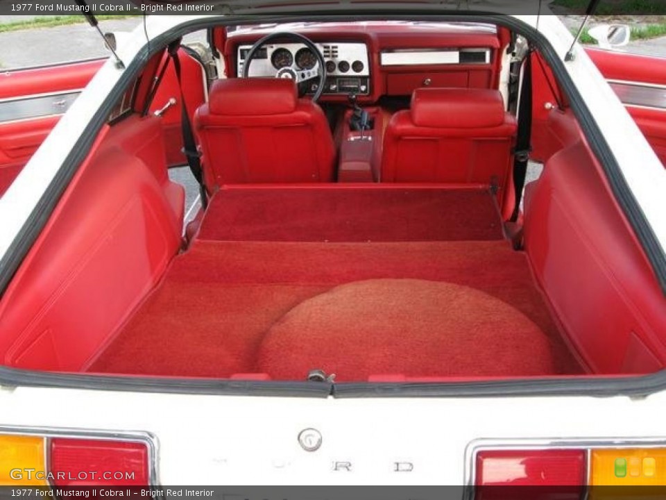 Bright Red Interior Trunk For The 1977 Ford Mustang Ii Cobra