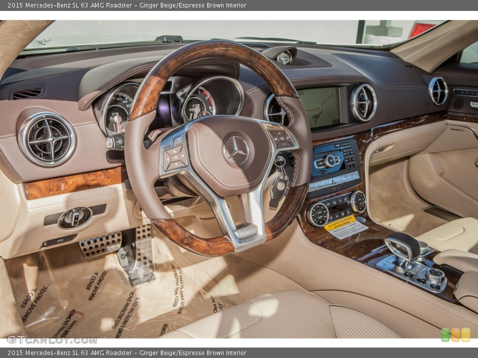 Ginger Beige/Espresso Brown Interior Prime Interior for the 2015 Mercedes-Benz SL 63 AMG Roadster #100500114