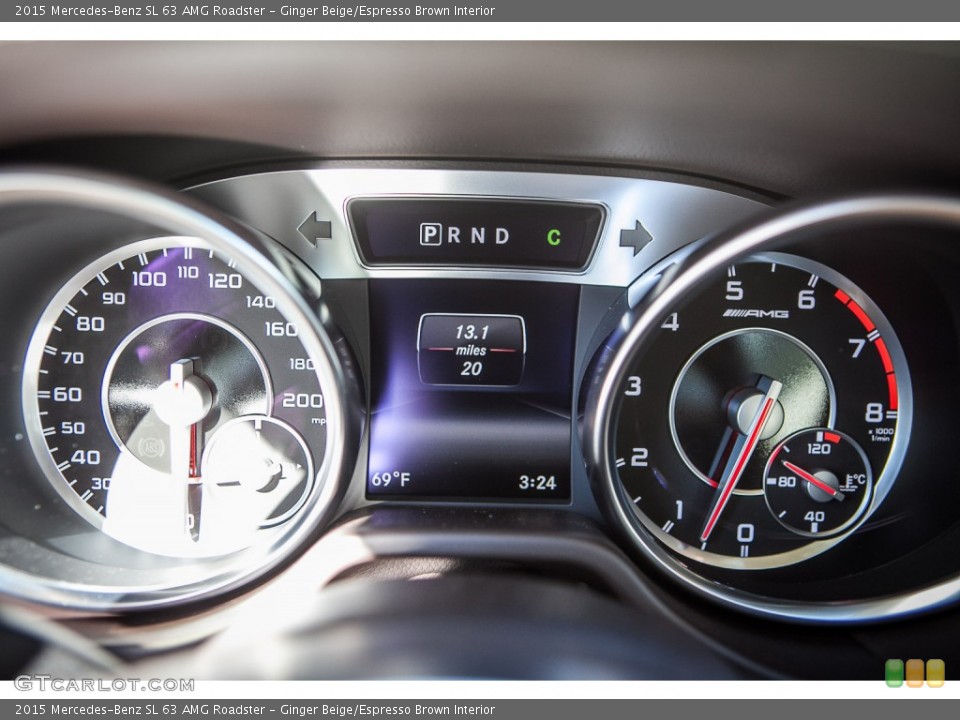 Ginger Beige/Espresso Brown Interior Gauges for the 2015 Mercedes-Benz SL 63 AMG Roadster #100500153