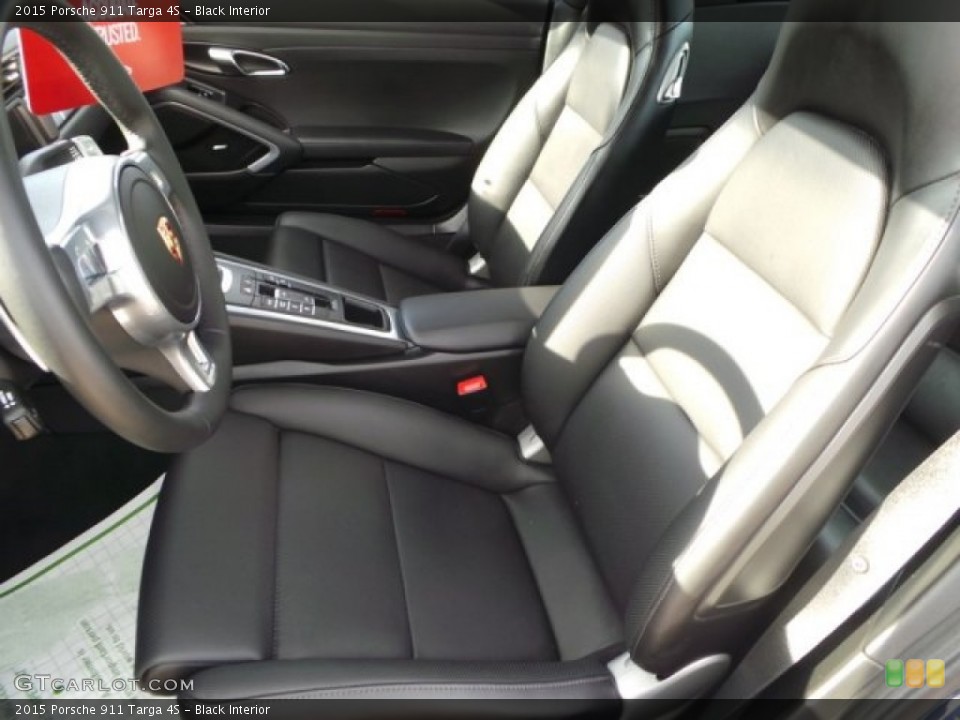Black Interior Front Seat for the 2015 Porsche 911 Targa 4S #100504155