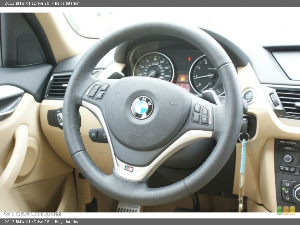 Beige Interior Steering Wheel for the 2013 BMW X1 sDrive 28i #100507836