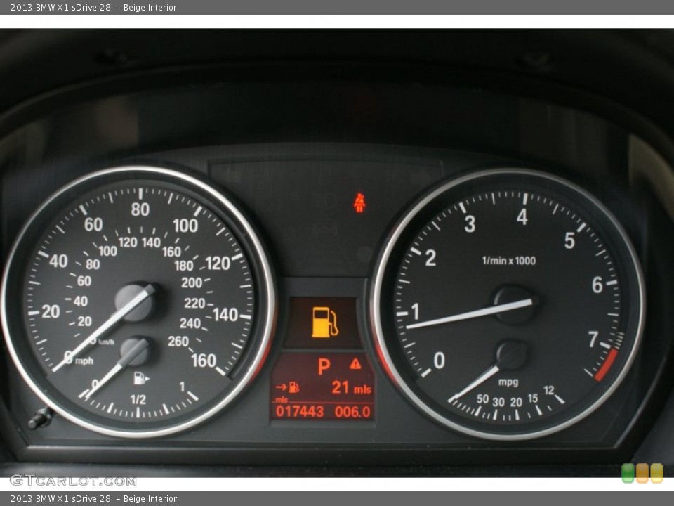Beige Interior Gauges for the 2013 BMW X1 sDrive 28i #100507985