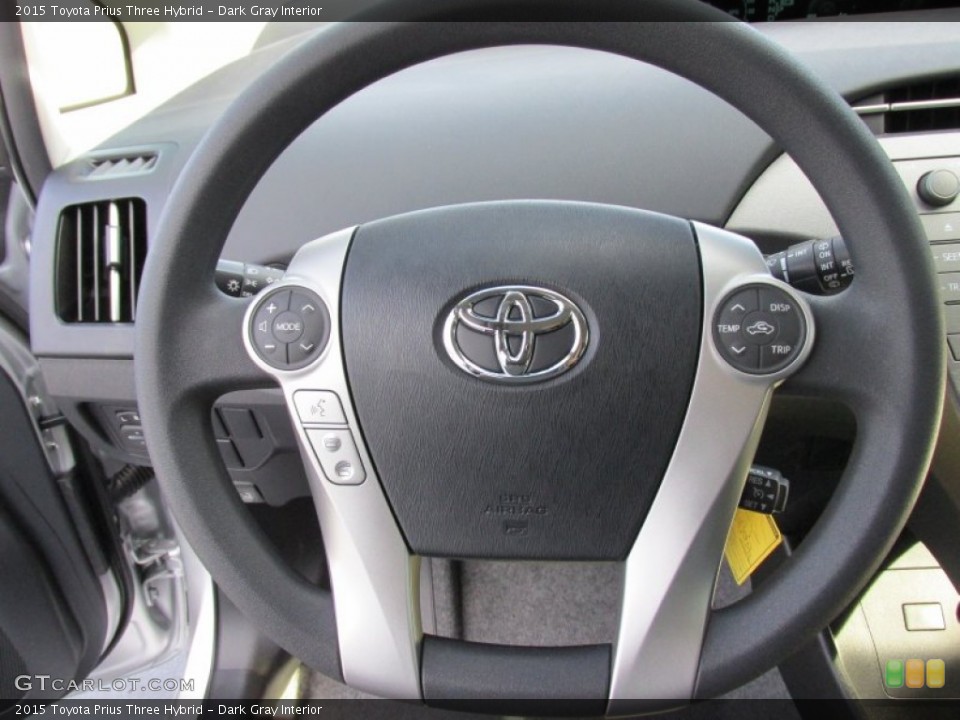 Dark Gray Interior Steering Wheel for the 2015 Toyota Prius Three Hybrid #100510032