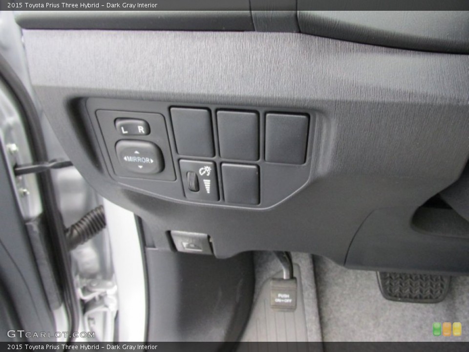 Dark Gray Interior Controls for the 2015 Toyota Prius Three Hybrid #100510053