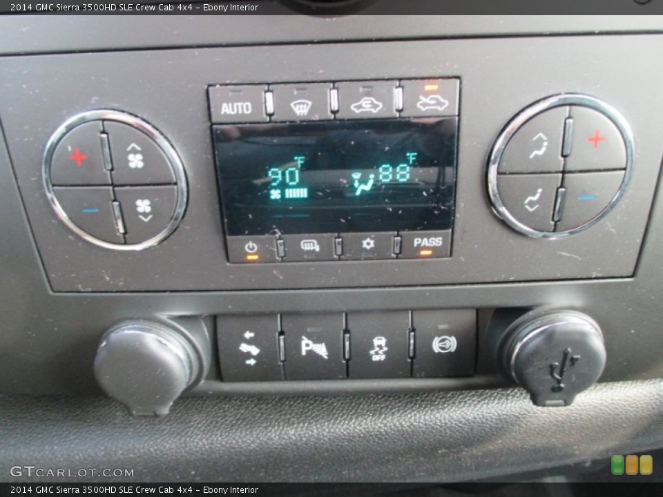 Ebony Interior Controls for the 2014 GMC Sierra 3500HD SLE Crew Cab 4x4 #100512249