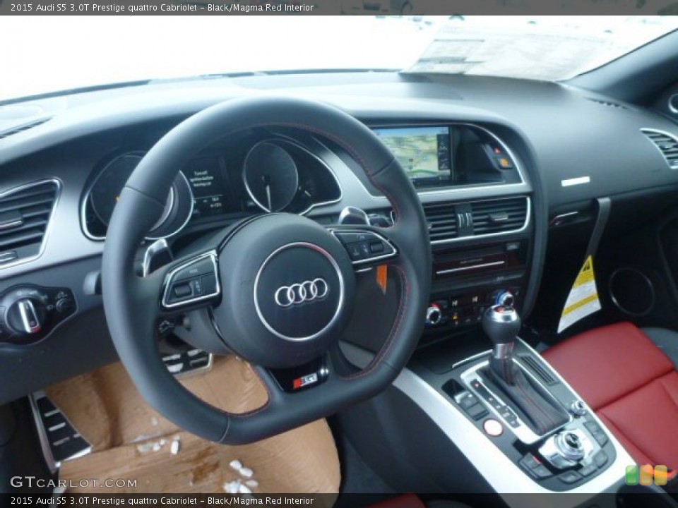 Black/Magma Red Interior Dashboard for the 2015 Audi S5 3.0T Prestige quattro Cabriolet #100514967