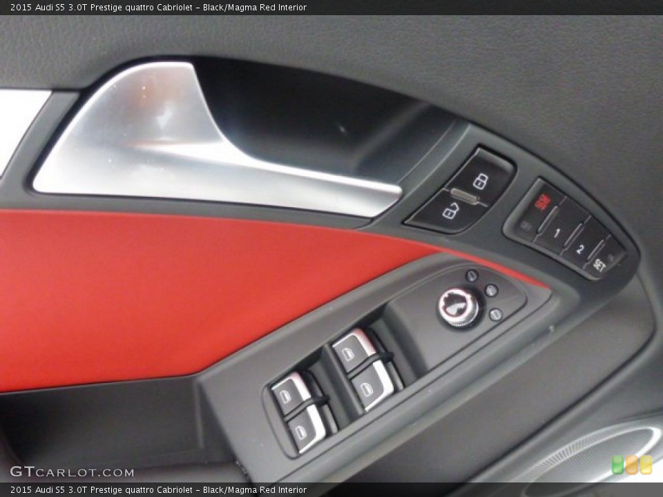 Black/Magma Red Interior Controls for the 2015 Audi S5 3.0T Prestige quattro Cabriolet #100515024