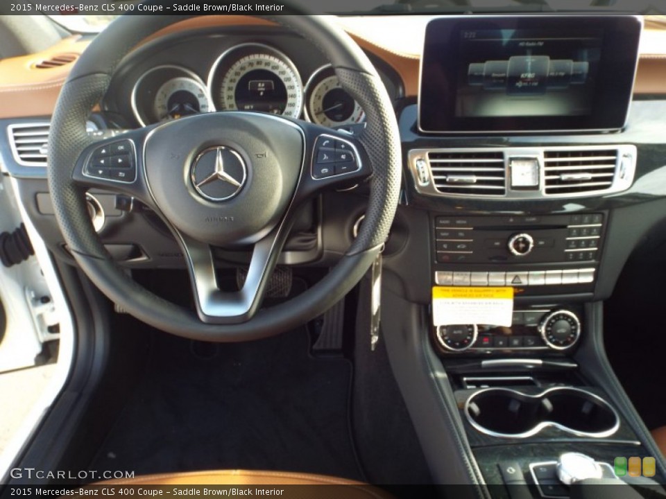 Saddle Brown/Black Interior Dashboard for the 2015 Mercedes-Benz CLS 400 Coupe #100525697