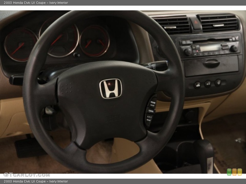 Ivory Interior Steering Wheel for the 2003 Honda Civic LX Coupe #100526006