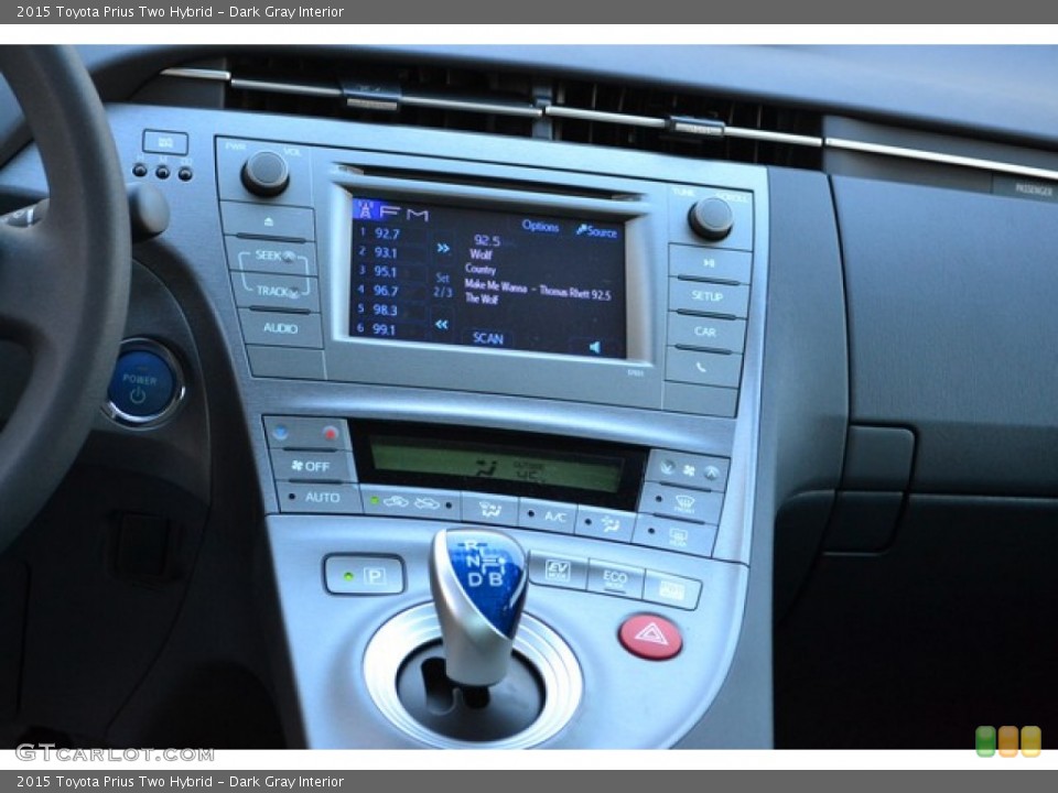 Dark Gray Interior Controls for the 2015 Toyota Prius Two Hybrid #100541231