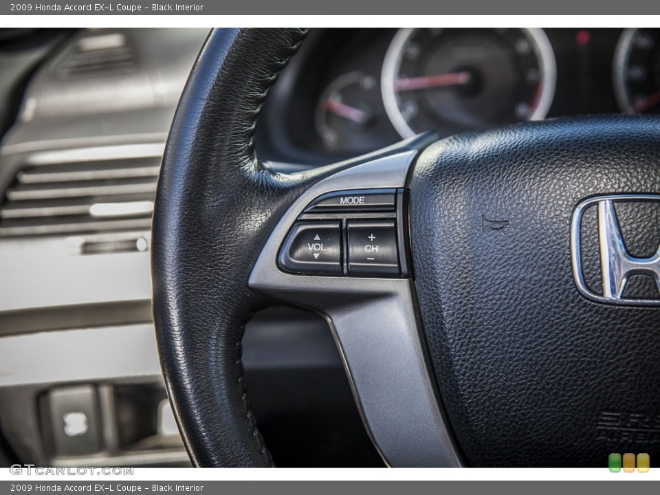 Black Interior Controls for the 2009 Honda Accord EX-L Coupe #100543796