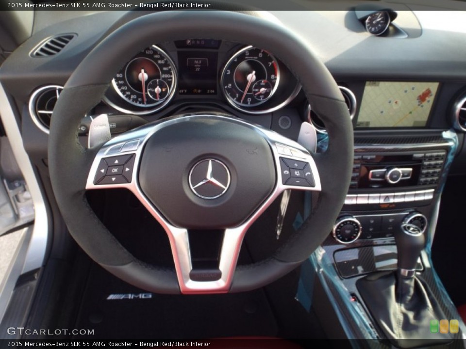 Bengal Red/Black Interior Steering Wheel for the 2015 Mercedes-Benz SLK 55 AMG Roadster #100547267