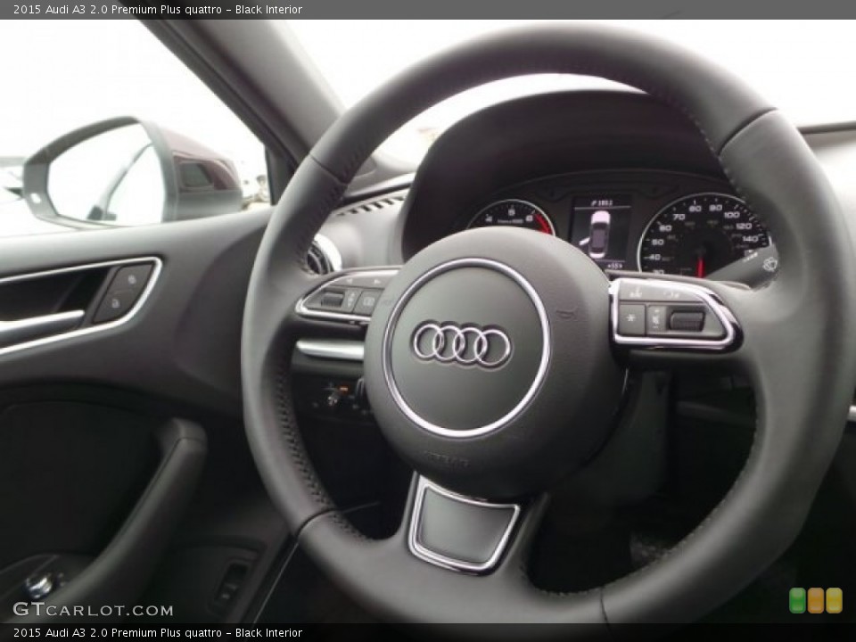 Black Interior Steering Wheel for the 2015 Audi A3 2.0 Premium Plus quattro #100550369