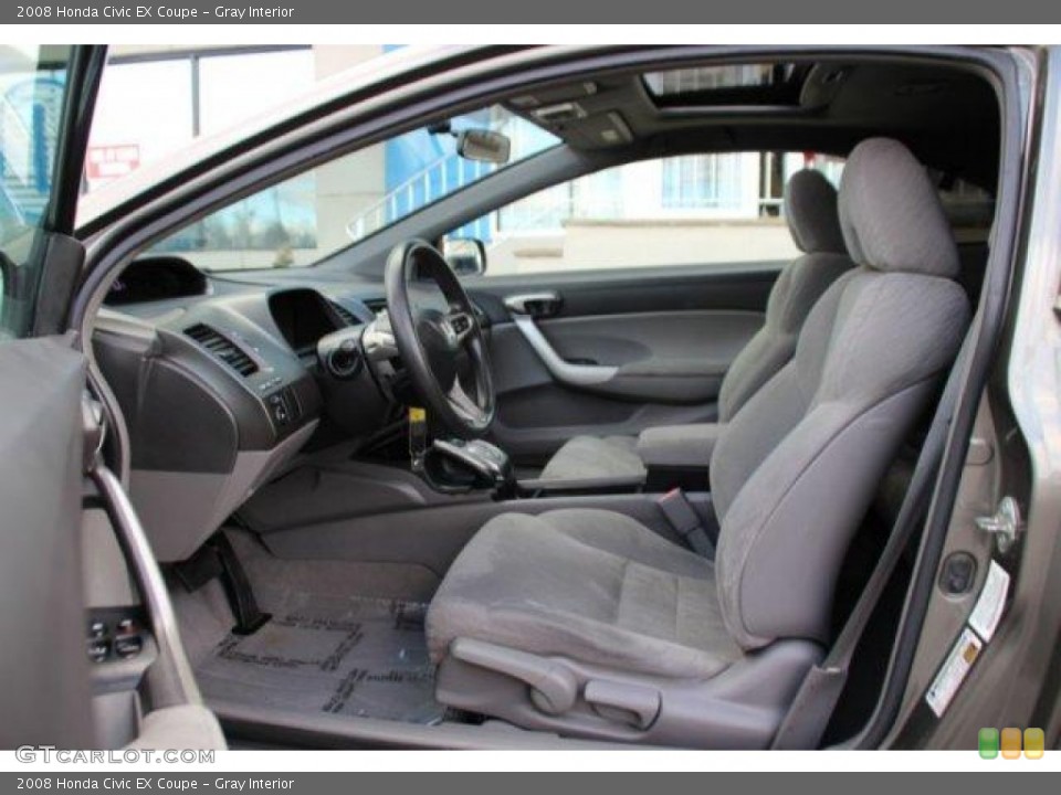 Gray Interior Front Seat for the 2008 Honda Civic EX Coupe #100561850