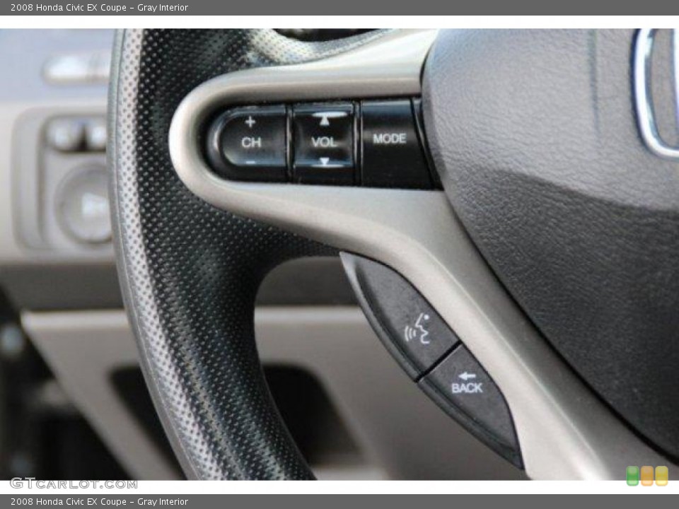 Gray Interior Controls for the 2008 Honda Civic EX Coupe #100561997