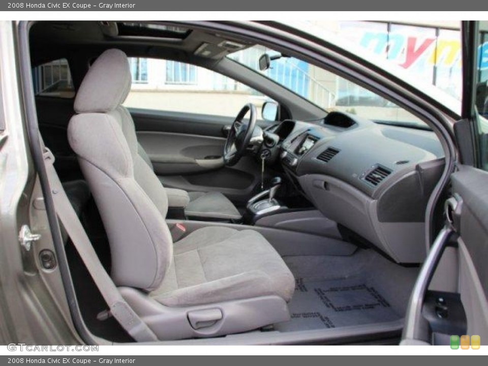 Gray Interior Front Seat for the 2008 Honda Civic EX Coupe #100562153
