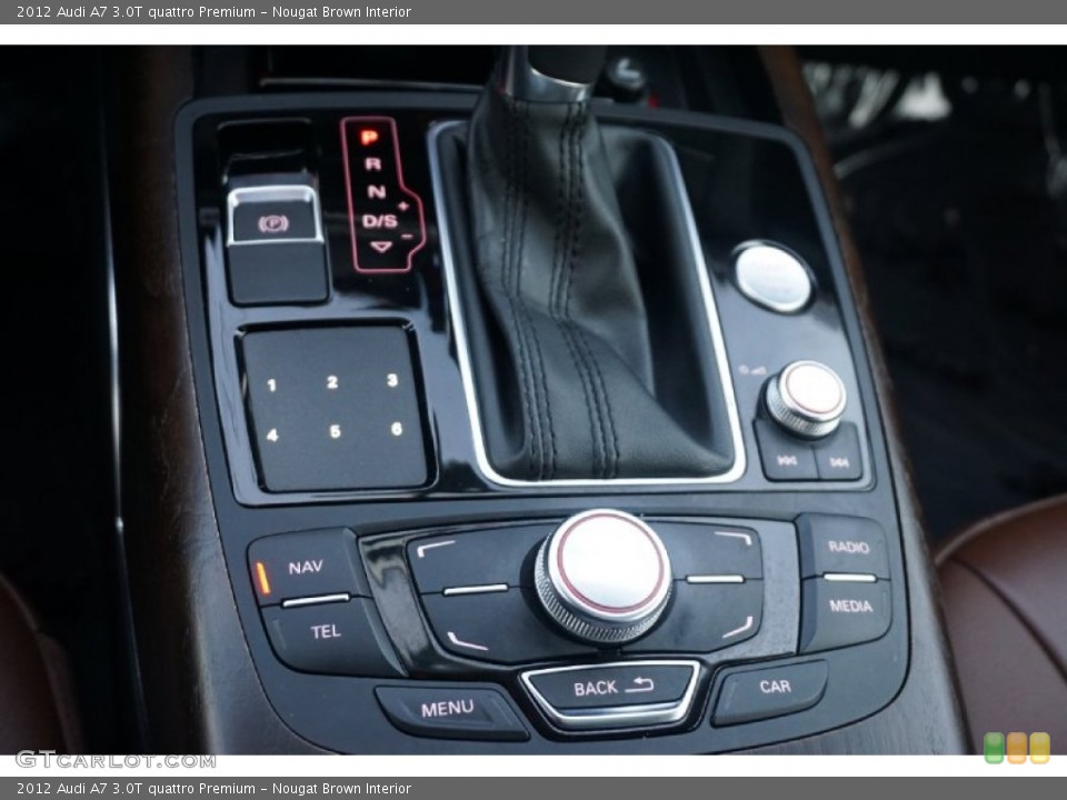 Nougat Brown Interior Controls for the 2012 Audi A7 3.0T quattro Premium #100562738