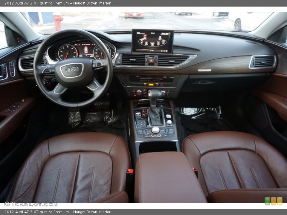 Nougat Brown Interior Dashboard for the 2012 Audi A7 3.0T quattro Premium #100563050