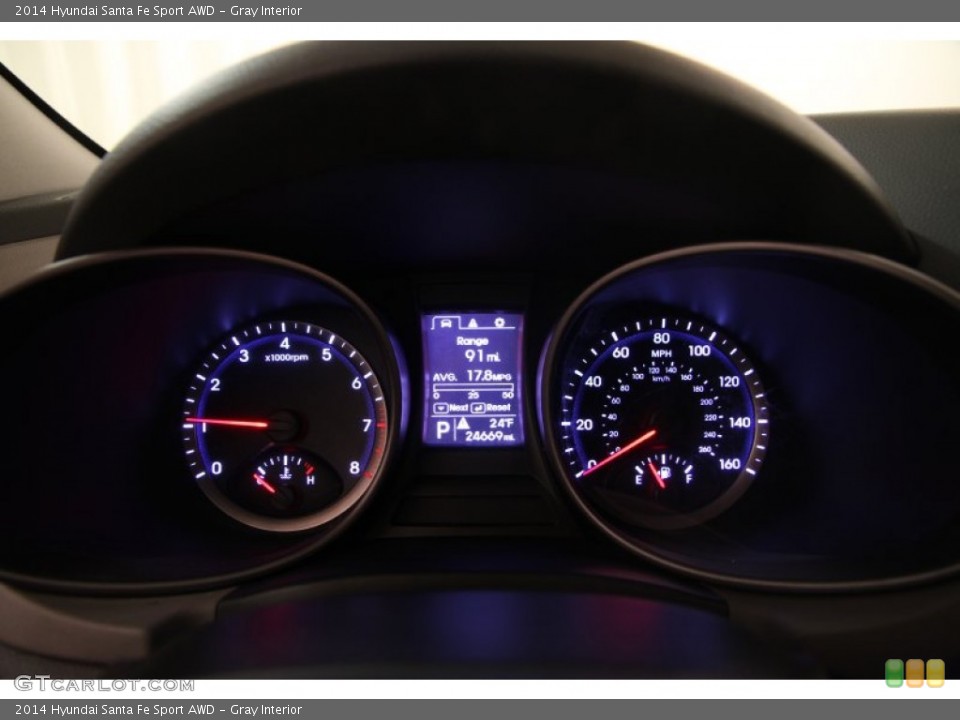 Gray Interior Gauges for the 2014 Hyundai Santa Fe Sport AWD #100570853