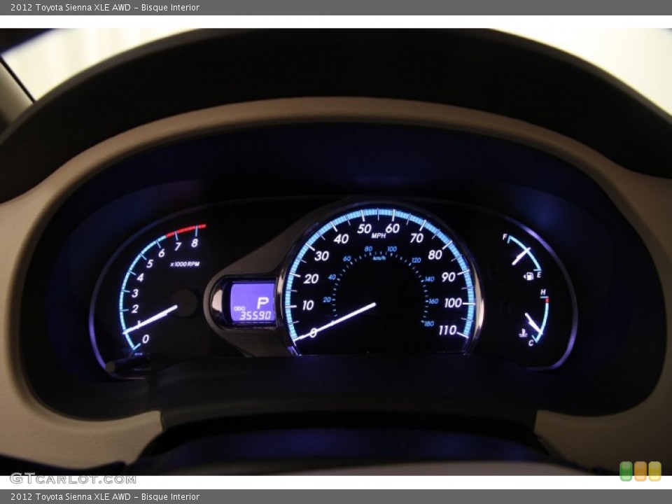 Bisque Interior Gauges for the 2012 Toyota Sienna XLE AWD #100577360