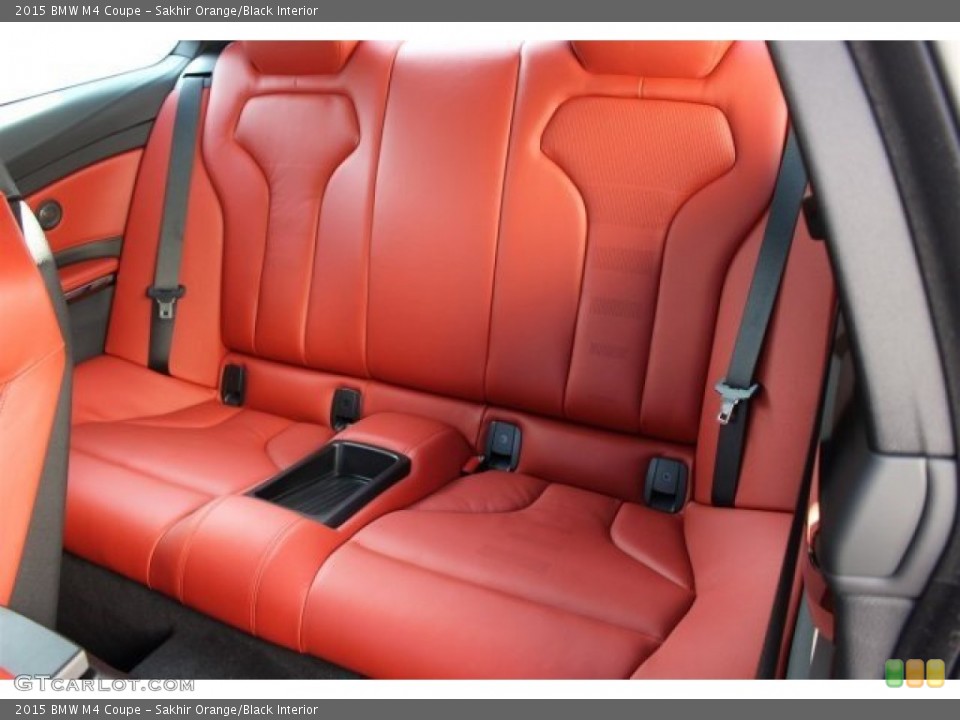 Sakhir Orange/Black Interior Rear Seat for the 2015 BMW M4 Coupe #100589963