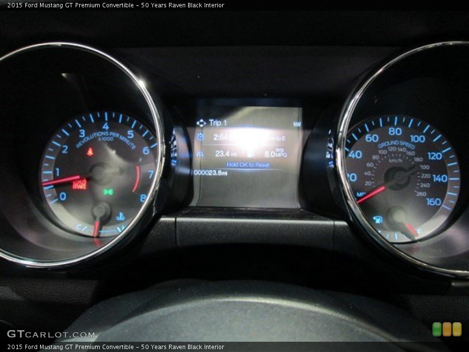 50 Years Raven Black Interior Gauges for the 2015 Ford Mustang GT Premium Convertible #100600634