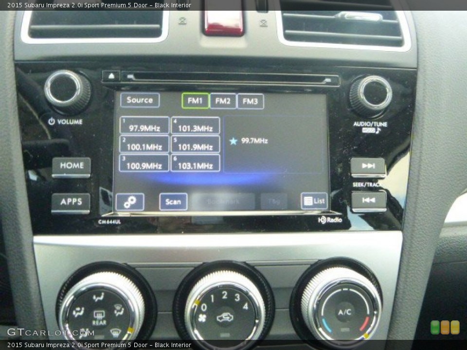 Black Interior Controls for the 2015 Subaru Impreza 2.0i Sport Premium 5 Door #100617117