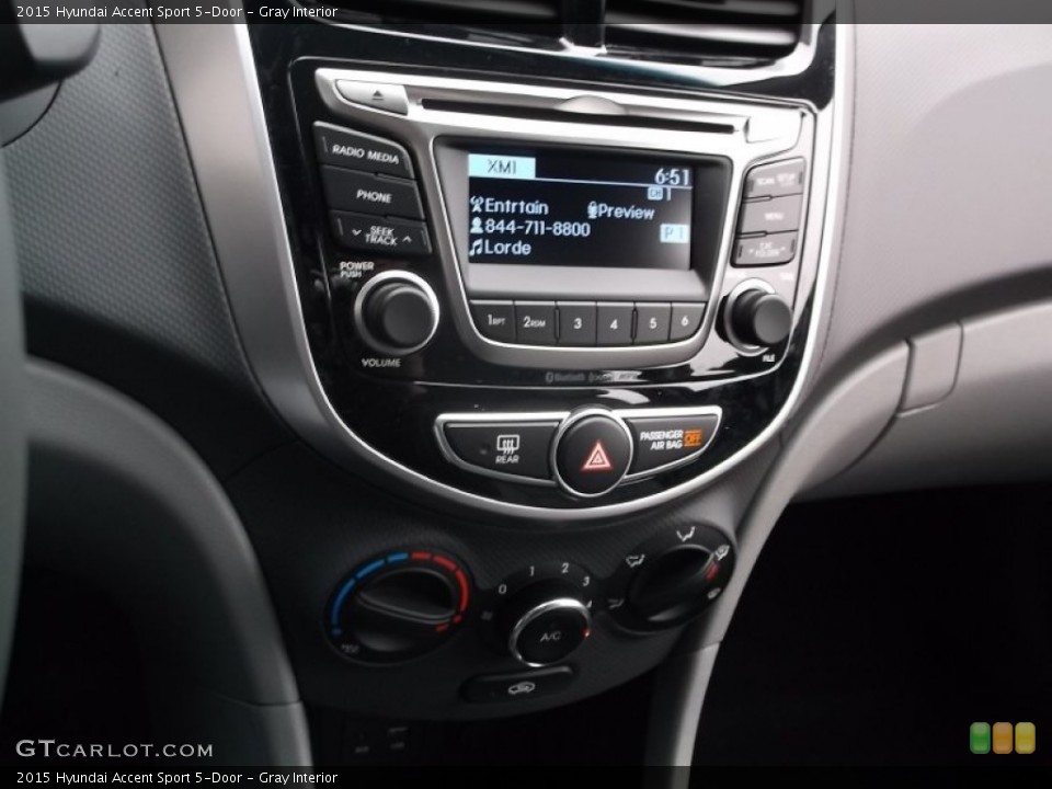 Gray Interior Controls for the 2015 Hyundai Accent Sport 5-Door #100626467