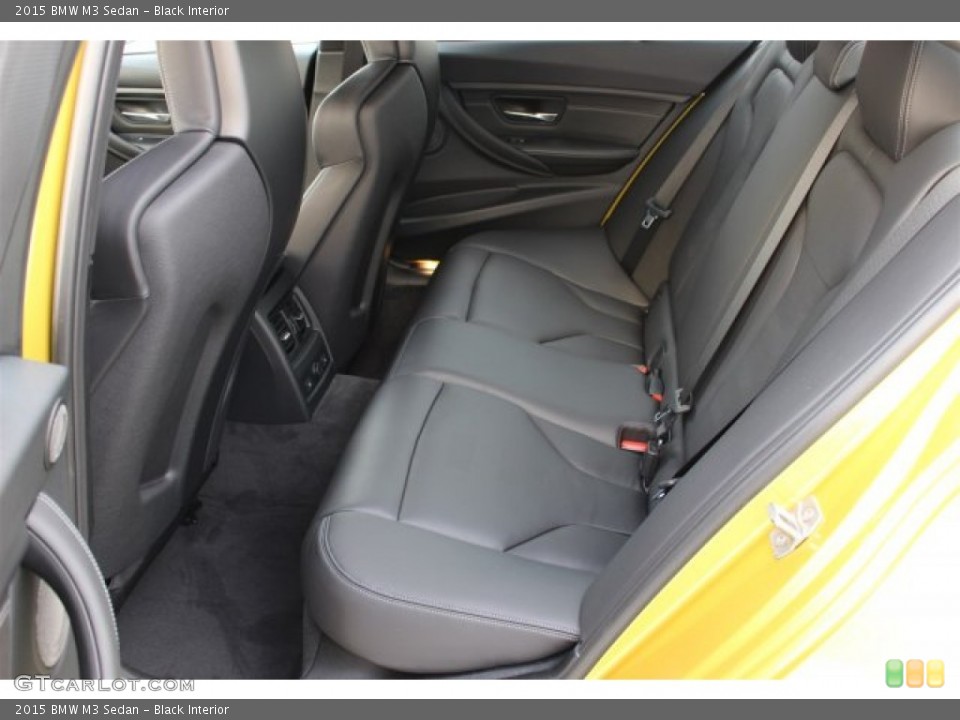 Black Interior Rear Seat for the 2015 BMW M3 Sedan #100632001