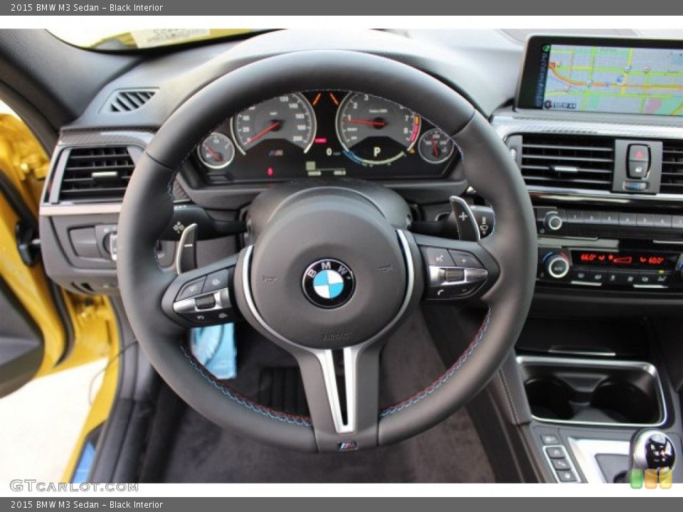Black Interior Steering Wheel for the 2015 BMW M3 Sedan #100632076