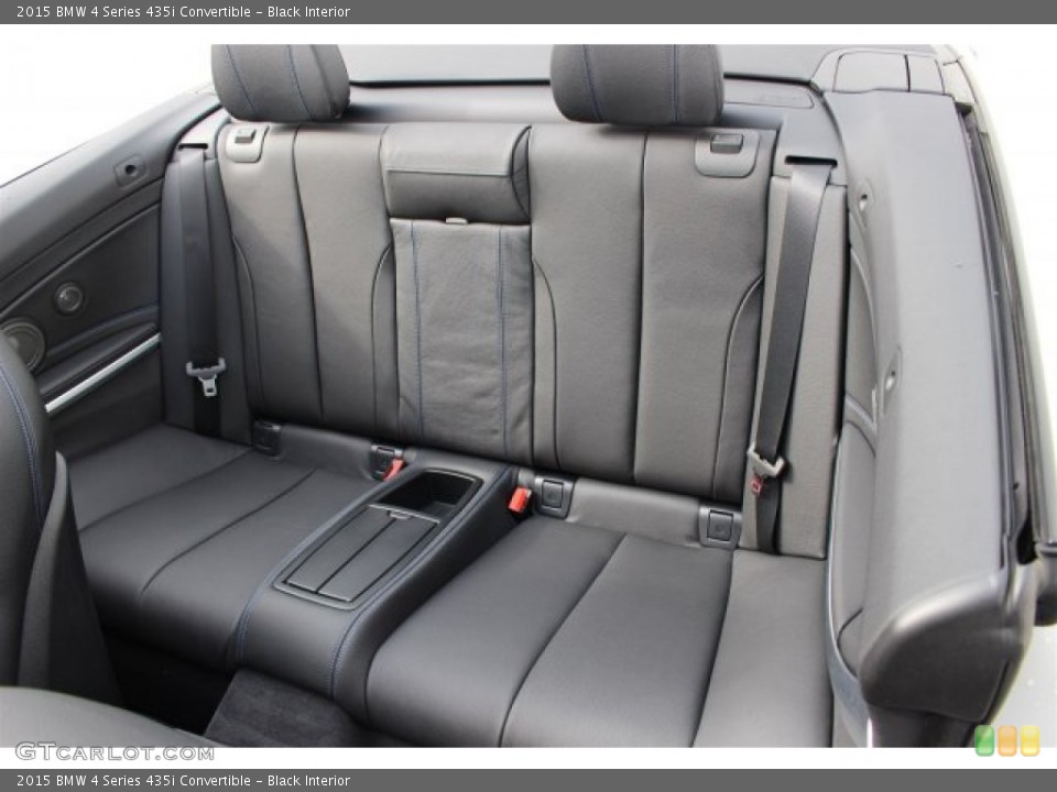 Black Interior Rear Seat for the 2015 BMW 4 Series 435i Convertible #100632151