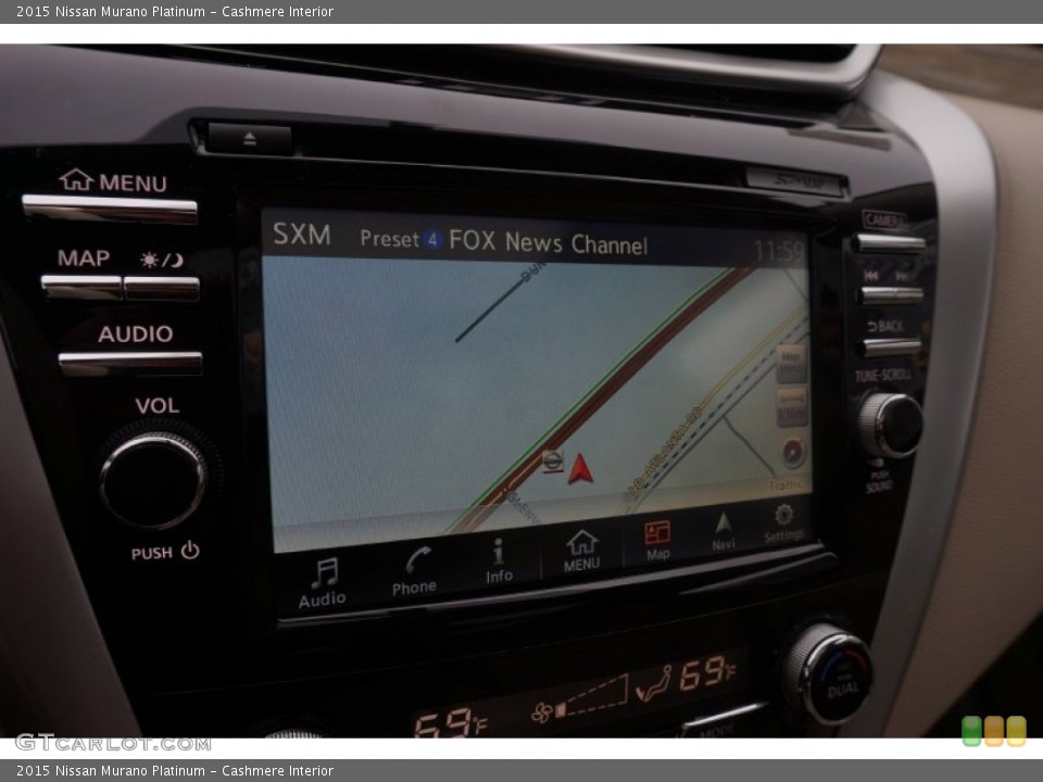 Cashmere Interior Navigation for the 2015 Nissan Murano Platinum #100651687