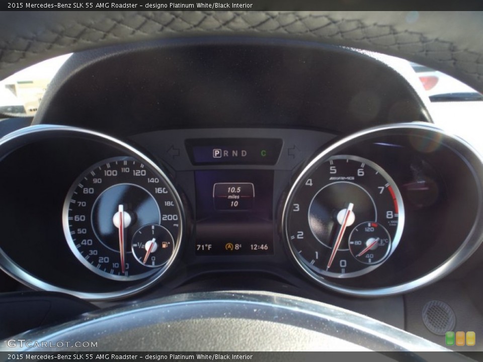 designo Platinum White/Black Interior Gauges for the 2015 Mercedes-Benz SLK 55 AMG Roadster #100676219