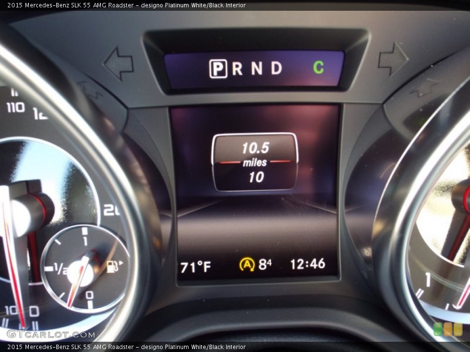 designo Platinum White/Black Interior Gauges for the 2015 Mercedes-Benz SLK 55 AMG Roadster #100676240