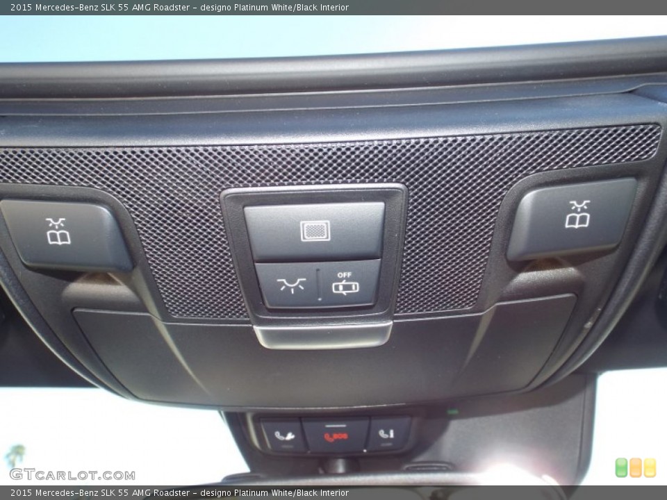 designo Platinum White/Black Interior Controls for the 2015 Mercedes-Benz SLK 55 AMG Roadster #100676339