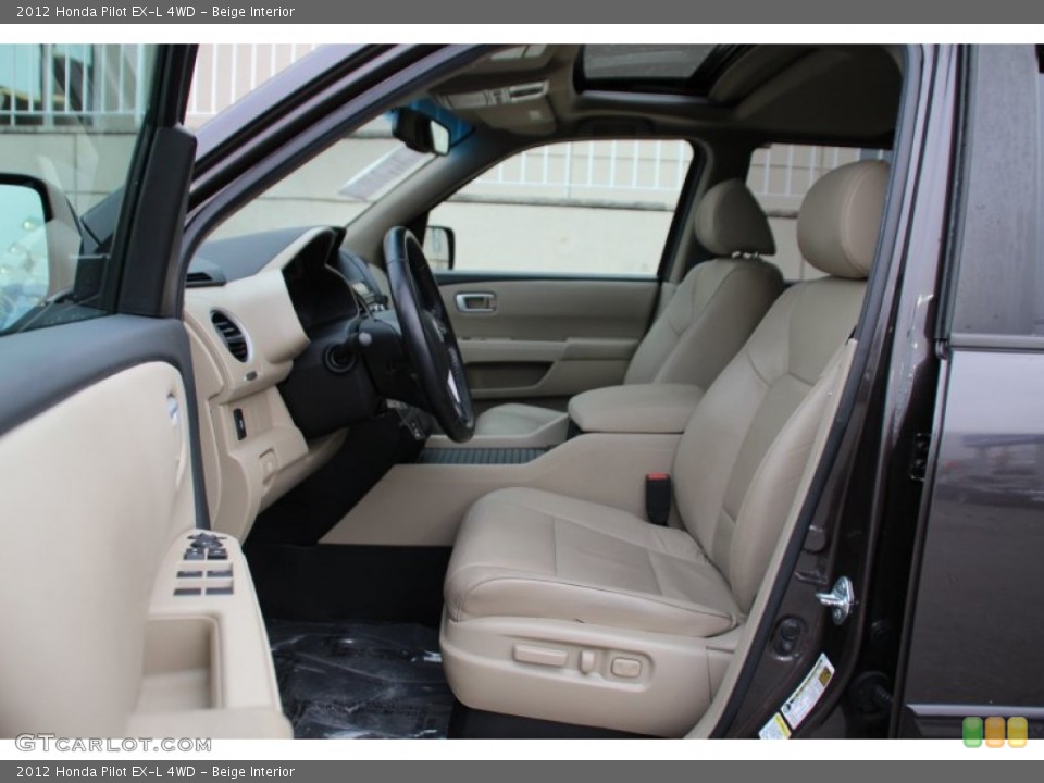 Beige Interior Front Seat for the 2012 Honda Pilot EX-L 4WD #100679391
