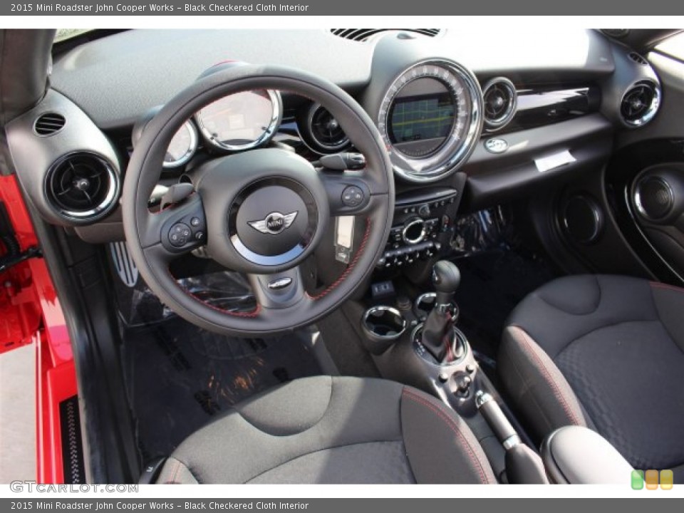 Black Checkered Cloth Interior Photo for the 2015 Mini Roadster John Cooper Works #100680461