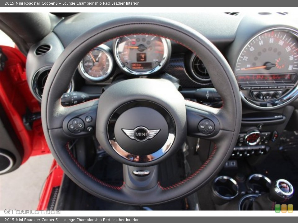 Lounge Championship Red Leather Interior Steering Wheel for the 2015 Mini Roadster Cooper S #100680695