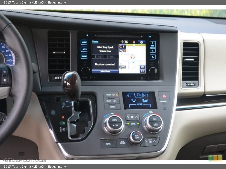 Bisque Interior Controls For The 2015 Toyota Sienna Xle Awd